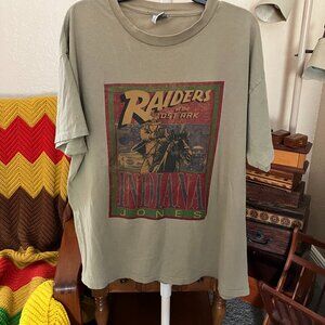 Adult L Vtg Single Stitch Raiders of the Lost Ark Indiana Jones Movie T-Shirt